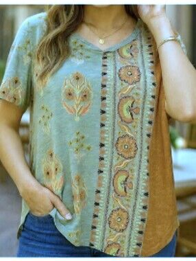 Anthropologie Postmark Dolan Boho Tee Size S